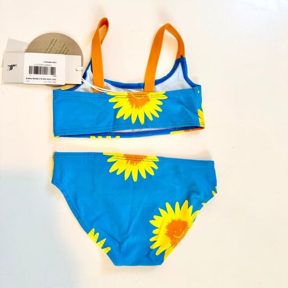 NWT Stella McCartney Kids "Smiley Sun" two-piece blue swimsuit  Size 4 - Picture 4 of 8
